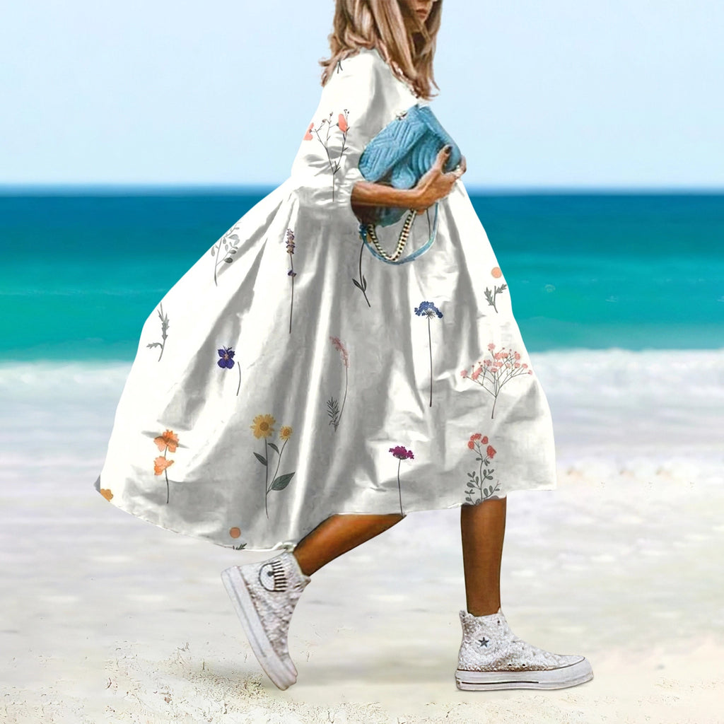 Langkleid mit 3D-Effekt