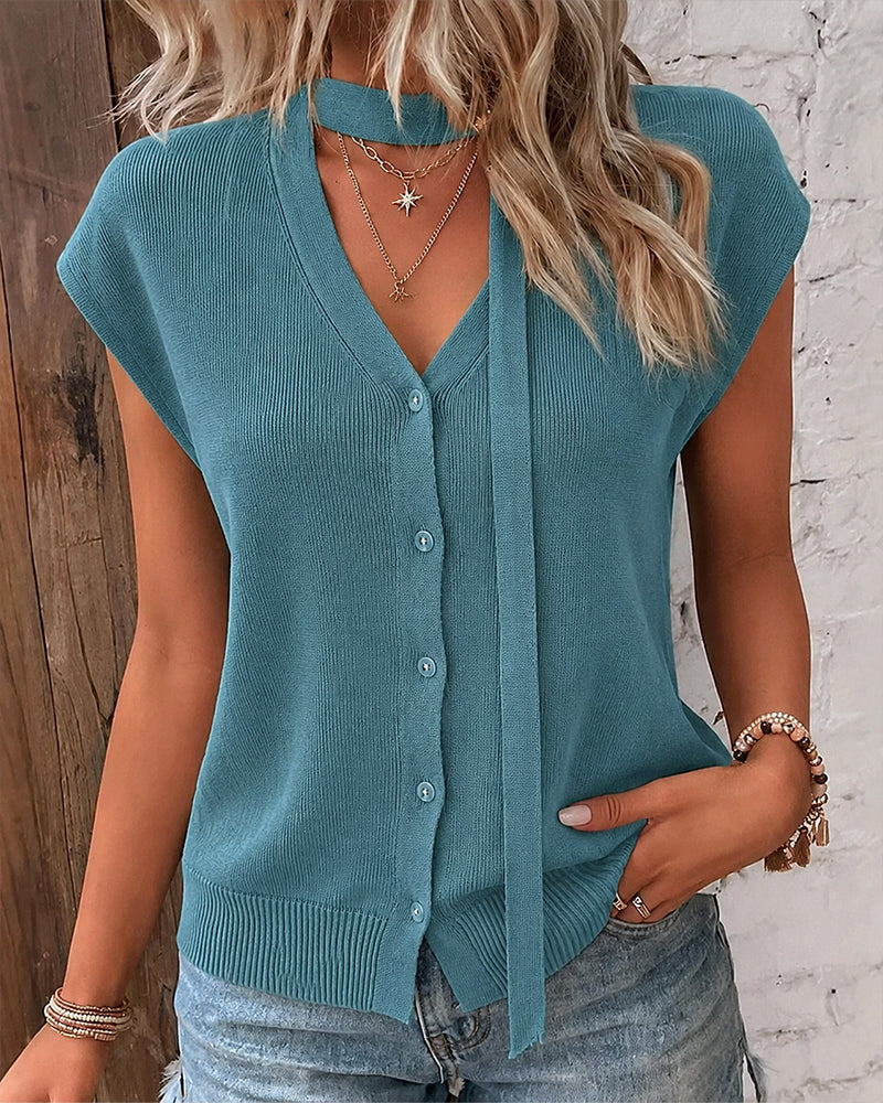 V-Ausschnitt Cardigan