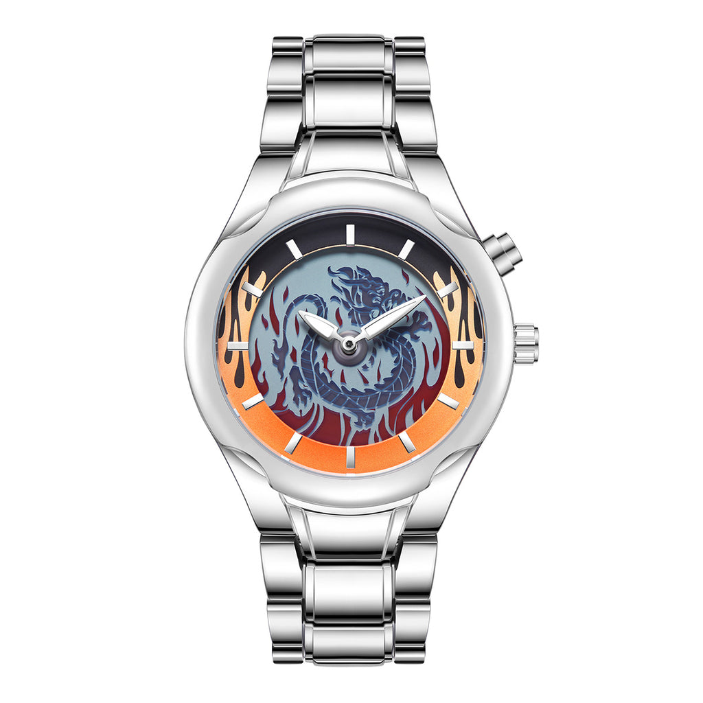 Personalisierte Retro Drachen Herrenuhr – Ansicht 3
