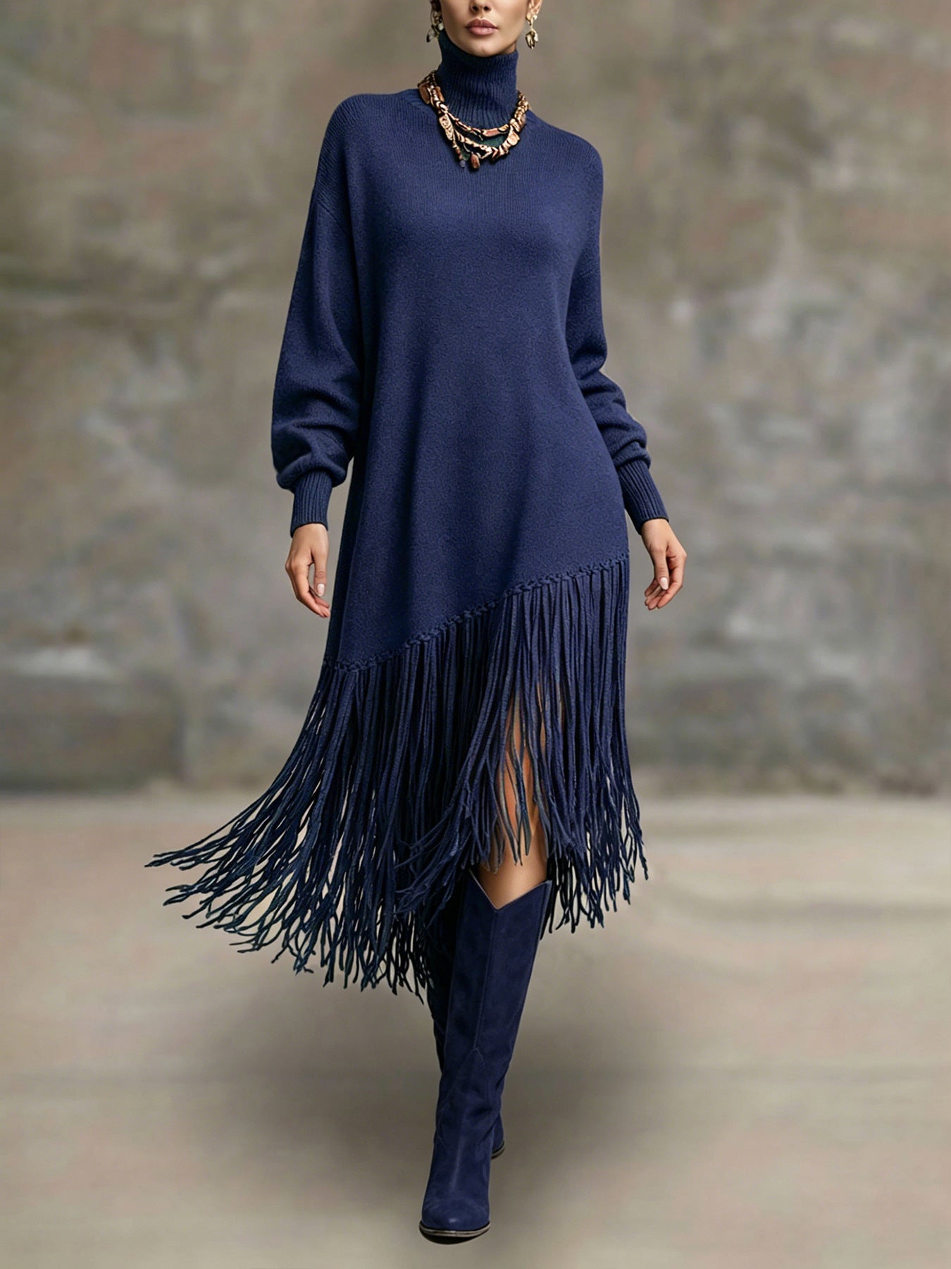 Langes Quasten-Kleid – Ansicht 6