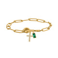 Personalisiertes Geburtsstein Kreuz Armband | LuxeStyle