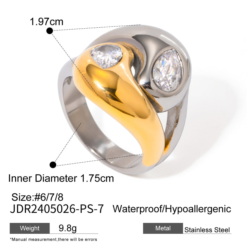 Stilvoller Vintage-Ring aus Edelstahl
