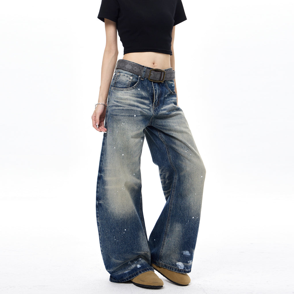 Retro Tinten-Denim Herrenjeans