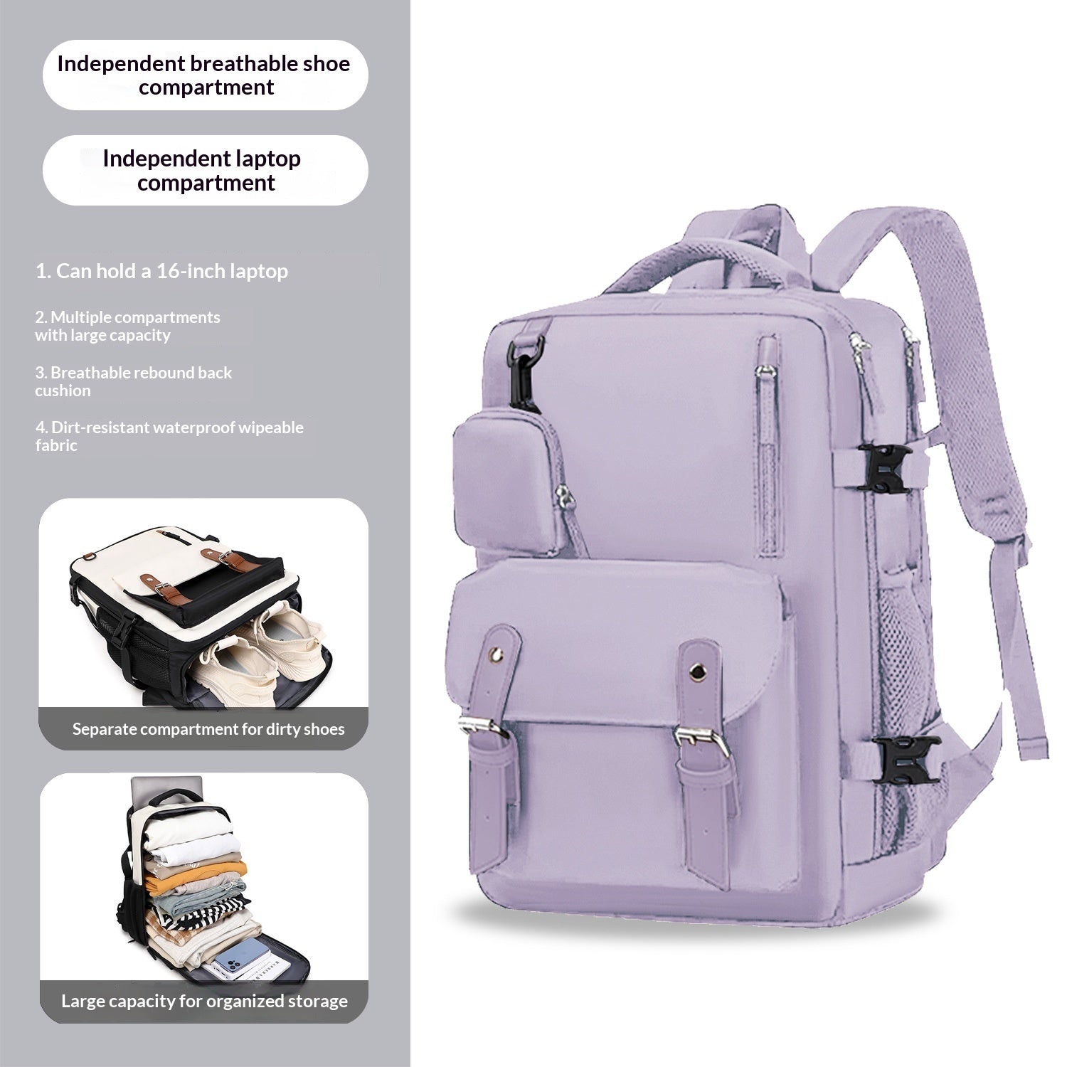 Grosser Laptop-Rucksack für Reise und Studium