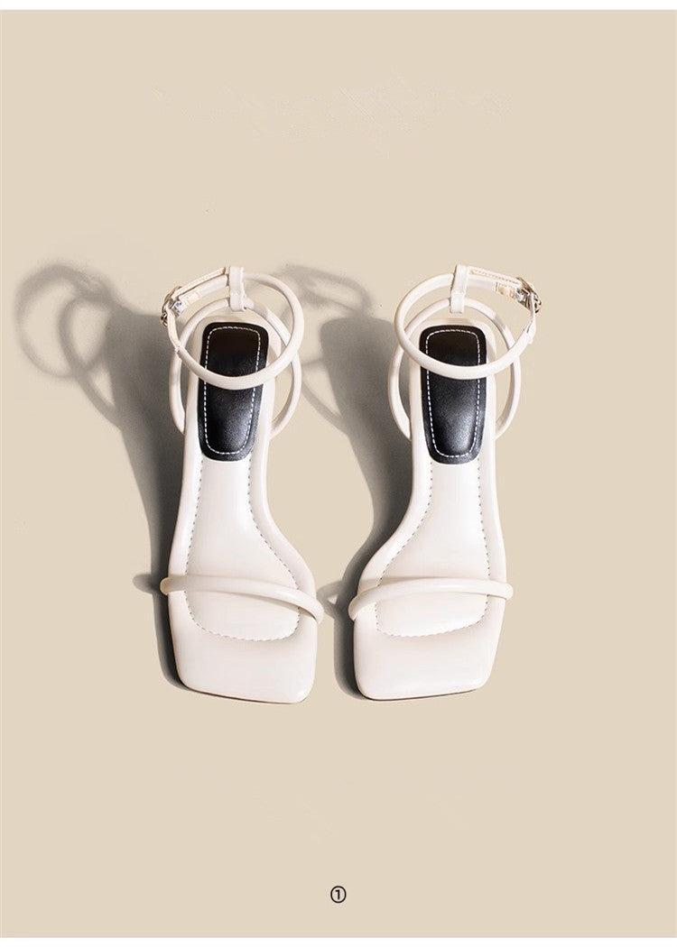 Einriemen-Sandalen mit weicher Sohle für Damen Sommer