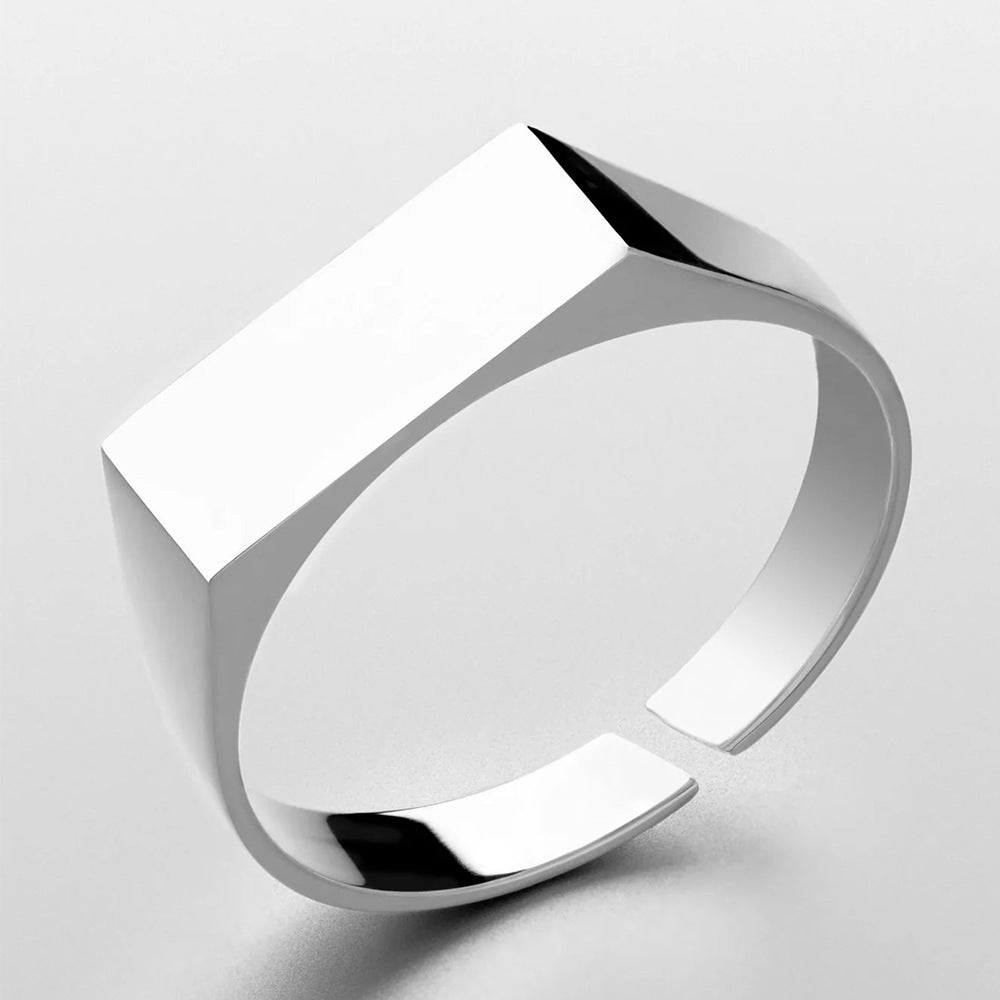 Eleganter Edelstahlring für Herren