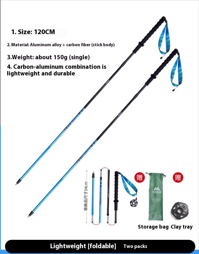 Zusammenklappbarer Carbon-Trekkingstock 110 cm – Bild 18 | LuxeStyle