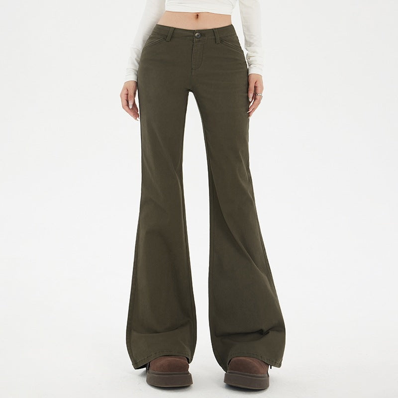 Figurformende Stretchy Jeans mit weitem Bein