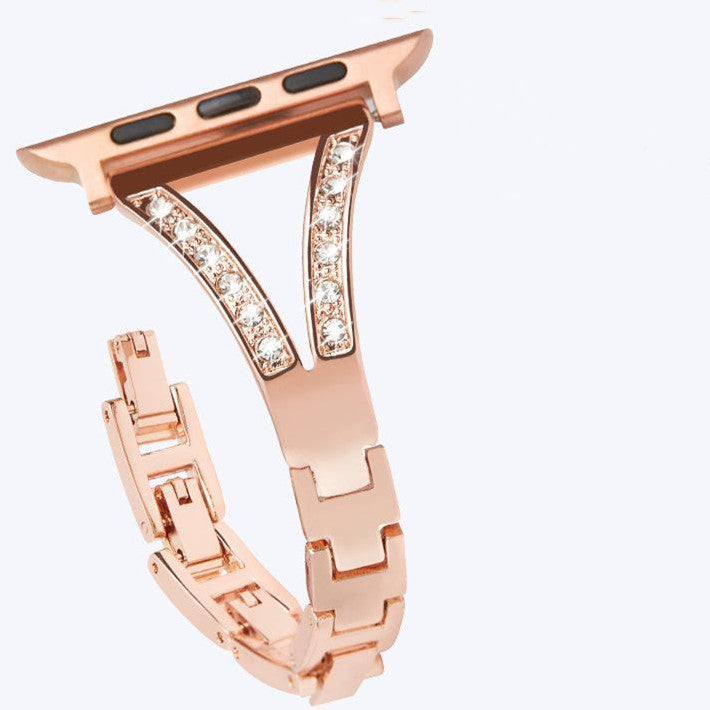 Metall-Diamant Edelstahl Armband für Apple Watch – Bild 2 | LuxeStyle