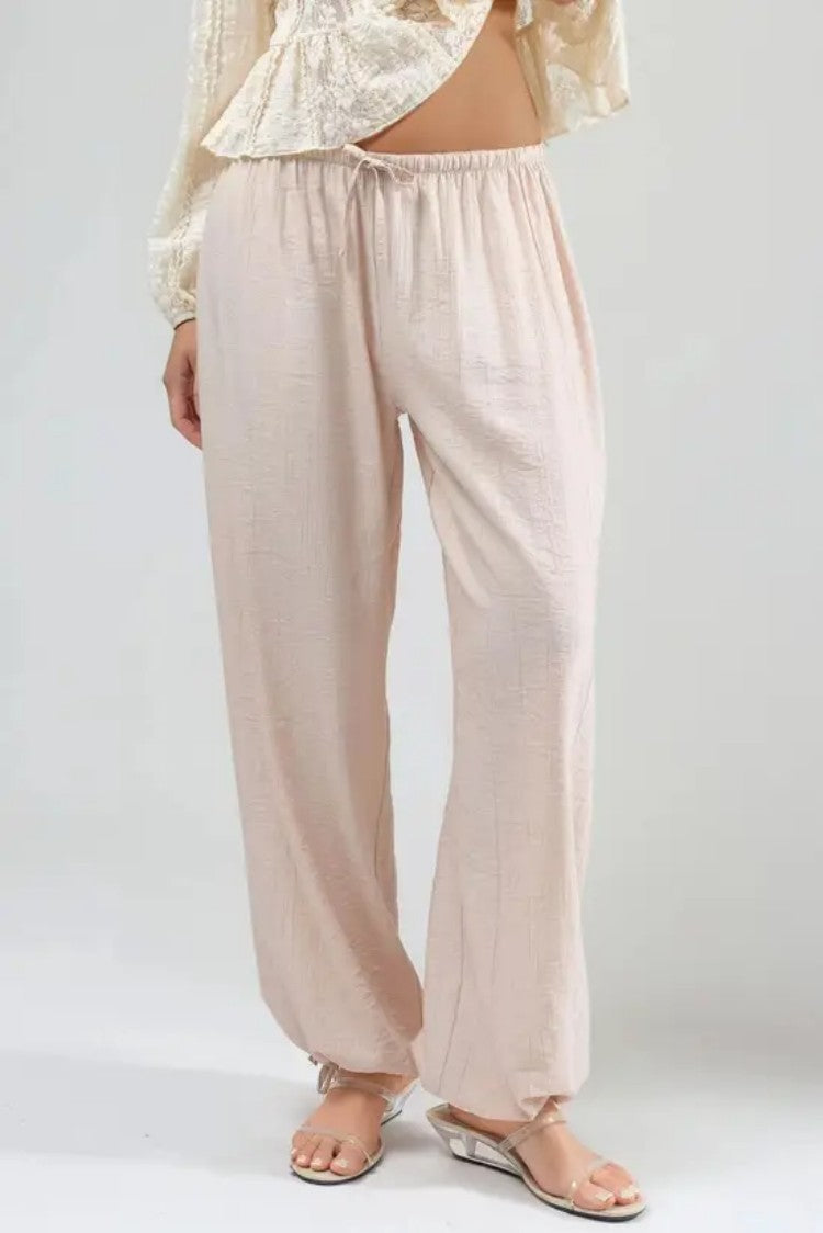 Freizeit-Hose mit weitem Bein – Reddish Brown