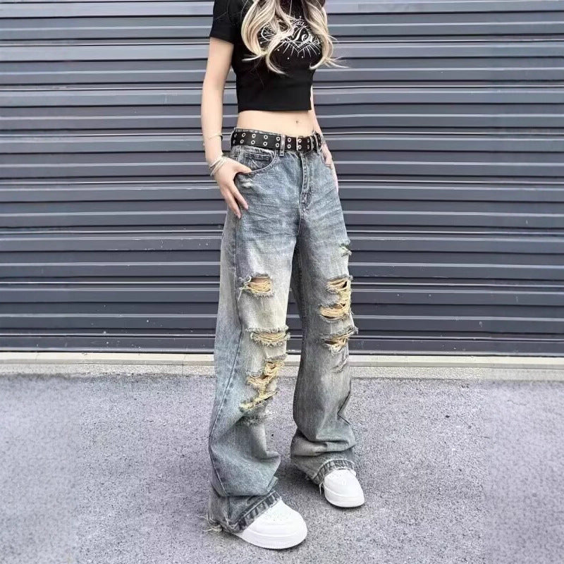 Blauer Stretch-Hosen