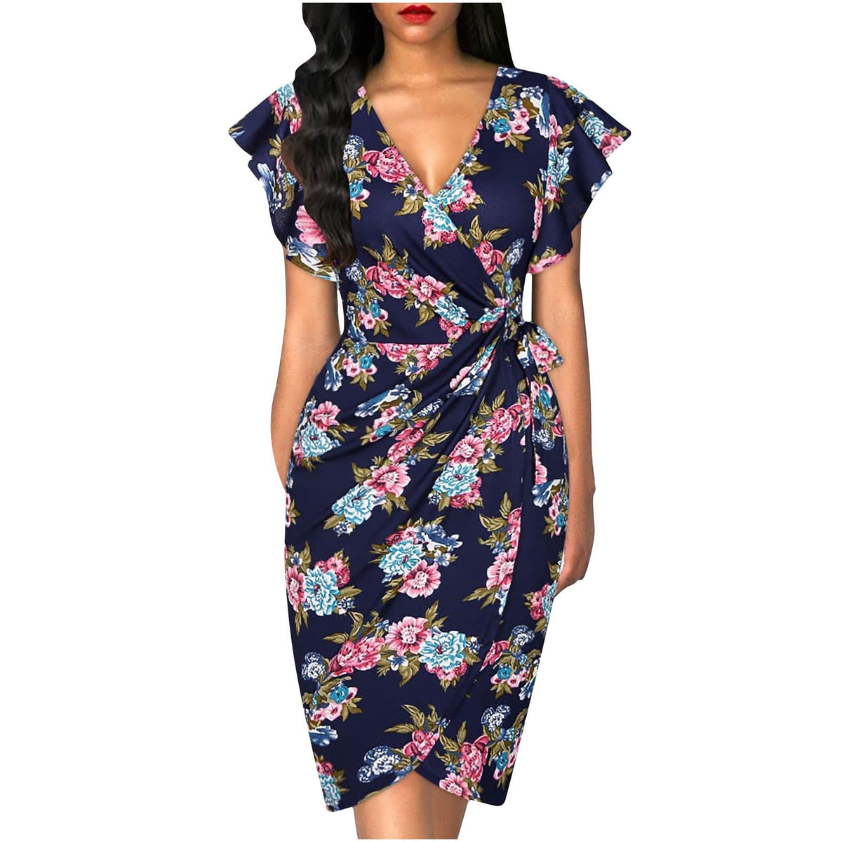 Wickelkleid mit Taillenschnürung – Bild 3 | LuxeStyle
