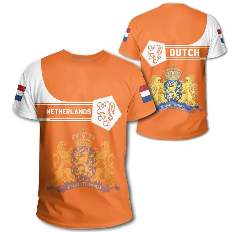 Herren T-Shirt mit Hollandflaggen-Print – Bild 8 | LuxeStyle