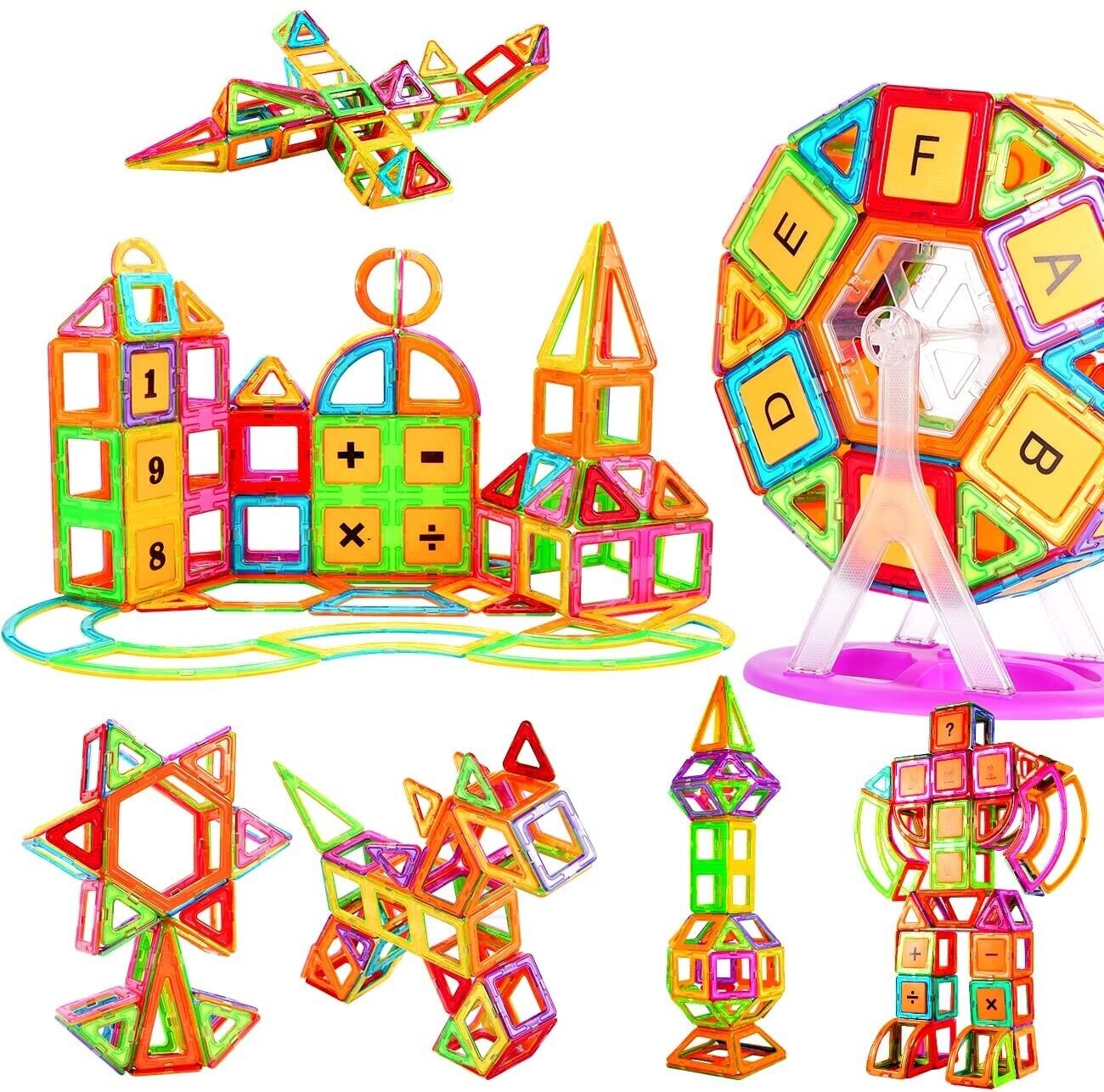 110-teiliges Magnet-Bausteine-Set für Kinder