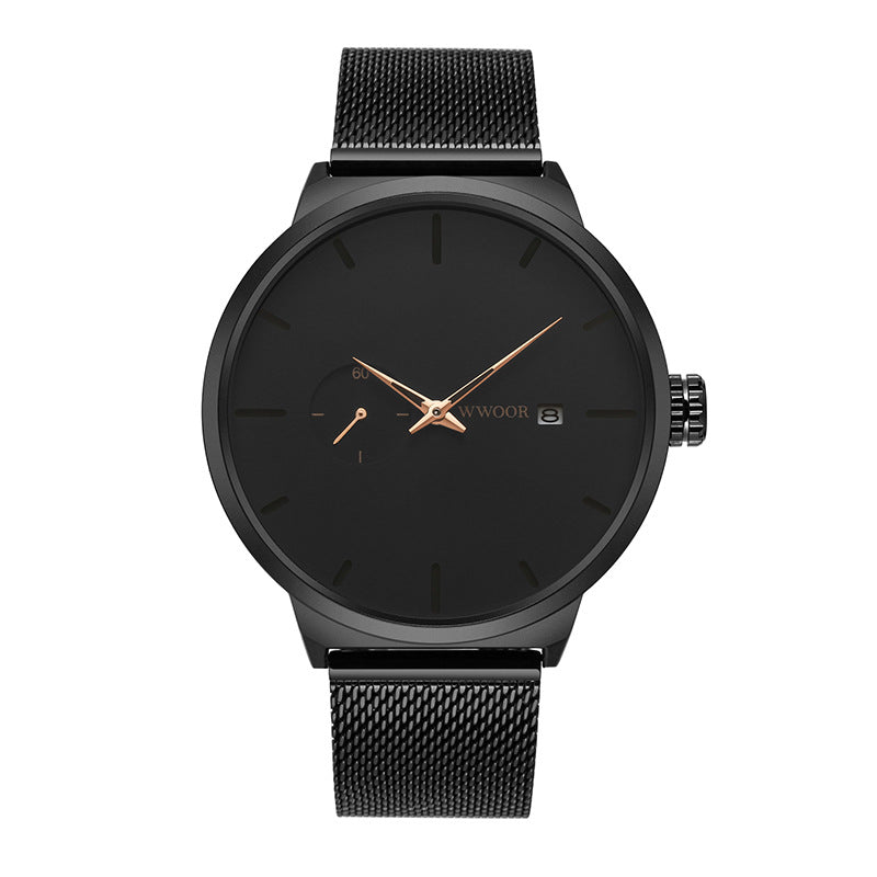 Herren- Quarzuhr mit Milanaise-Armband