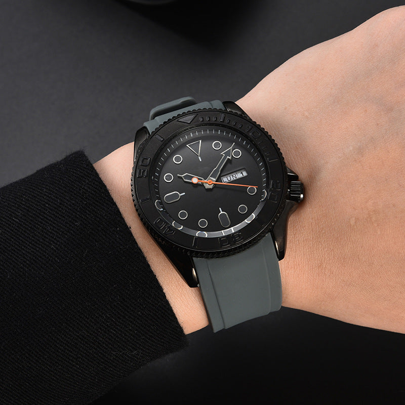 Multifunktionale Herren- Quarzuhr mit Silikonband – Bild 4 | LuxeStyle