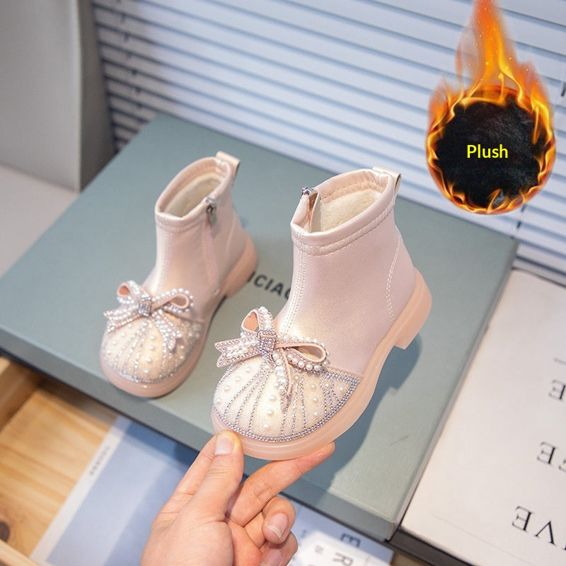 Kinder Booties mit Strass und weicher Sohle