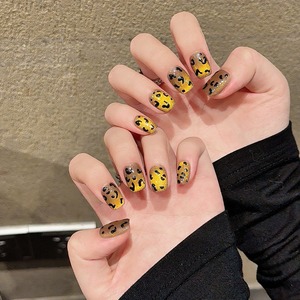 Tiger Eye Leopard Print Kunstnägel