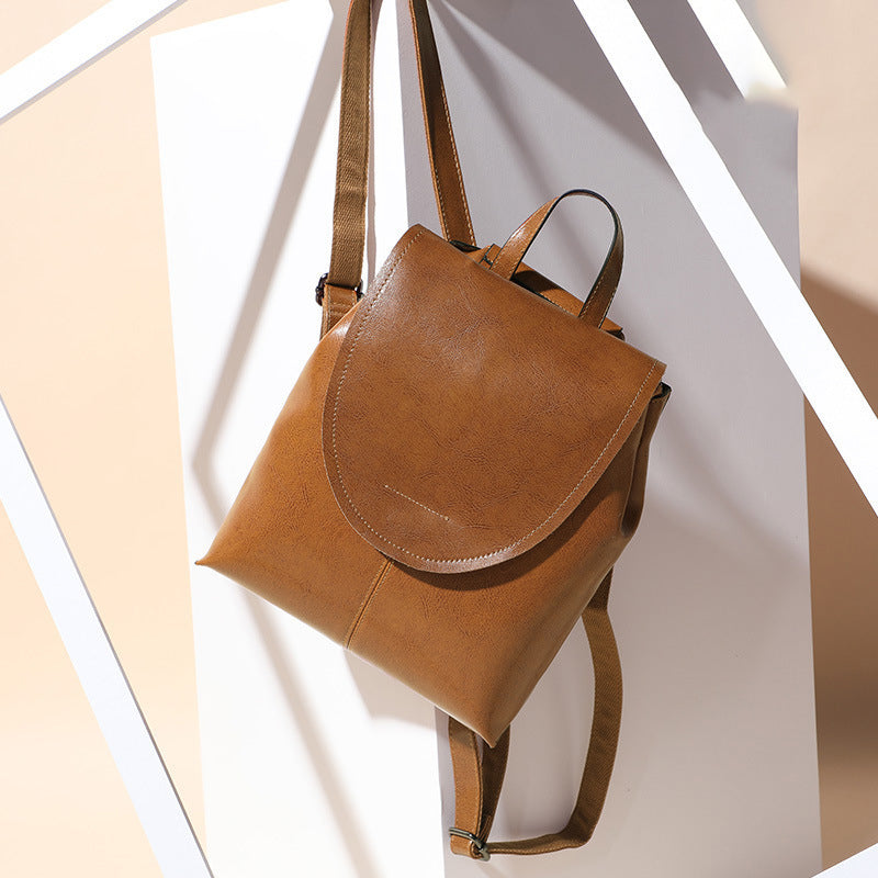 Leder Rucksack Damen – Retro-Look – Bild 7 | LuxeStyle