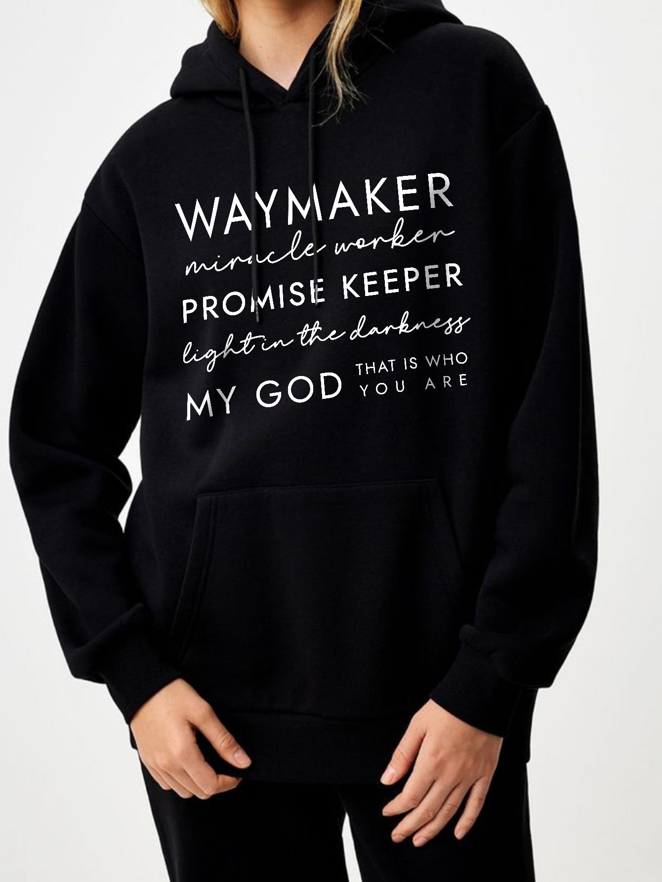 Kapuzen-Sweatshirt mit Letter-Print