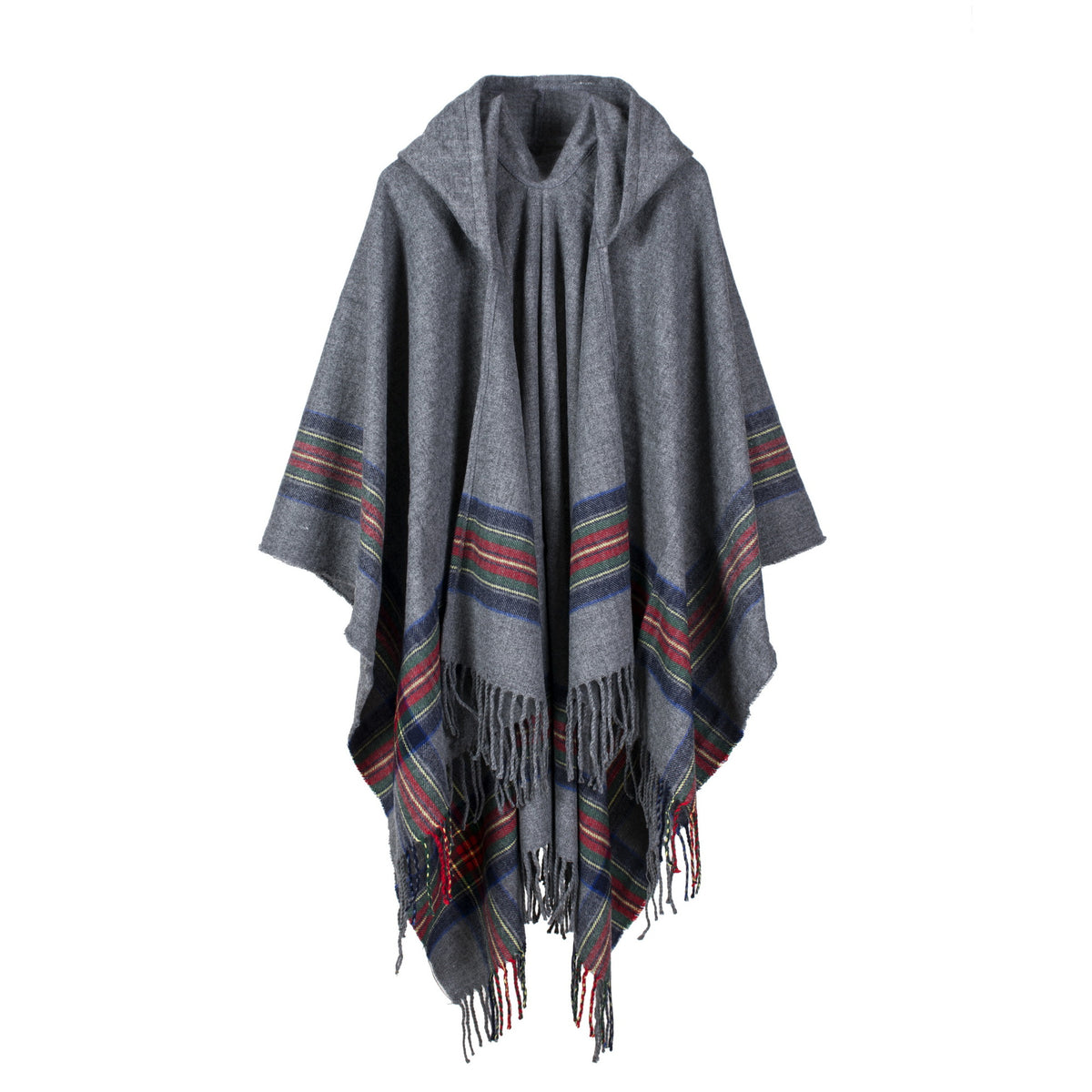 Tassel Fashion Jacquard Kapuzen-Cape – Bild 5 | LuxeStyle
