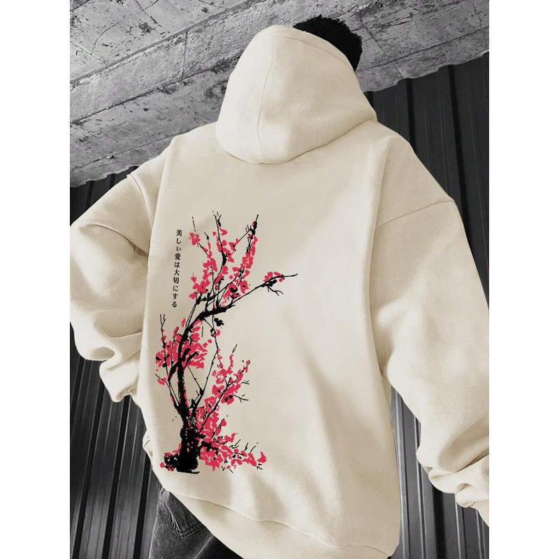 Locker geschnittener Hoodie für Herren mit Print