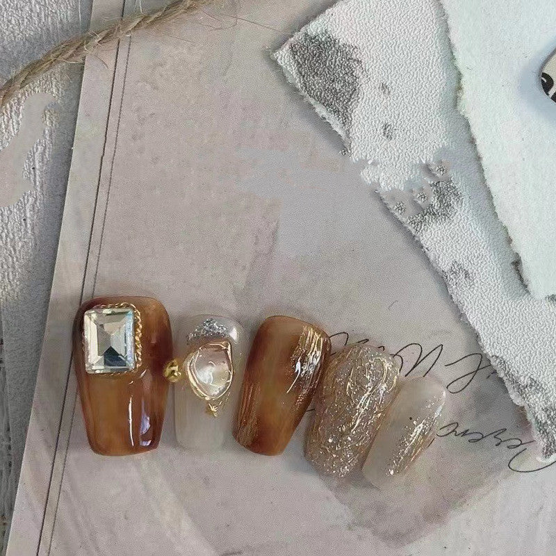 Amber Blooming Gradient Nagelsticker – Bild 8 | LuxeStyle
