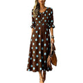 Midikleid mit Wellenmuster