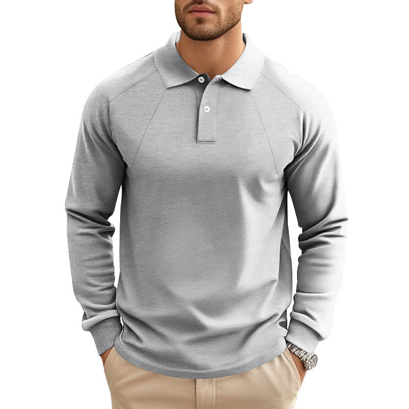 Polohemd Langarm für Herren – Bild 4 | LuxeStyle