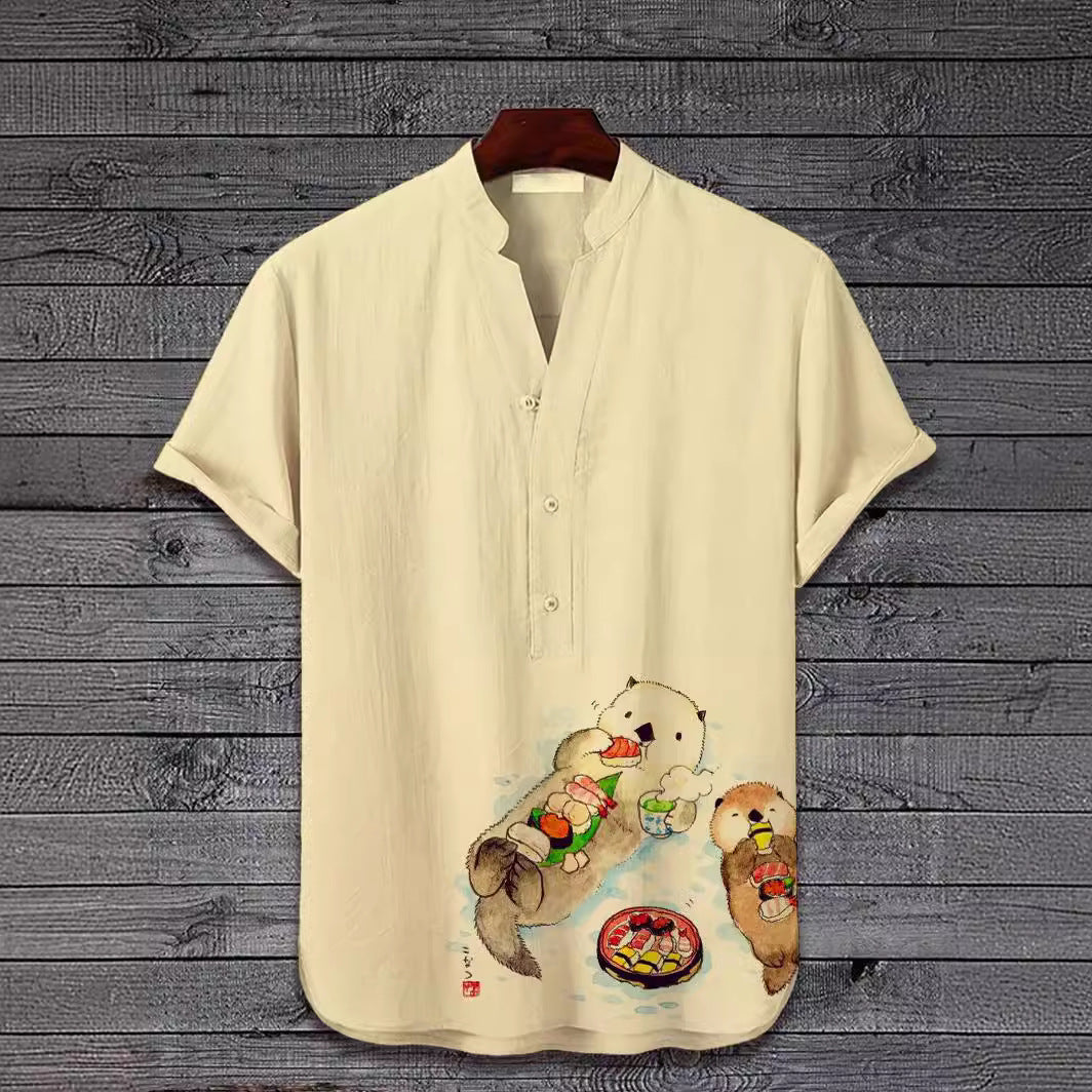3D Digital Animal Style Kurzarmhemd – Bild 16 | LuxeStyle