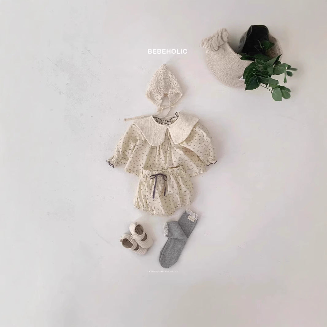 Mädchen-Set mit Rüschen und Blumenmuster | LuxeStyle