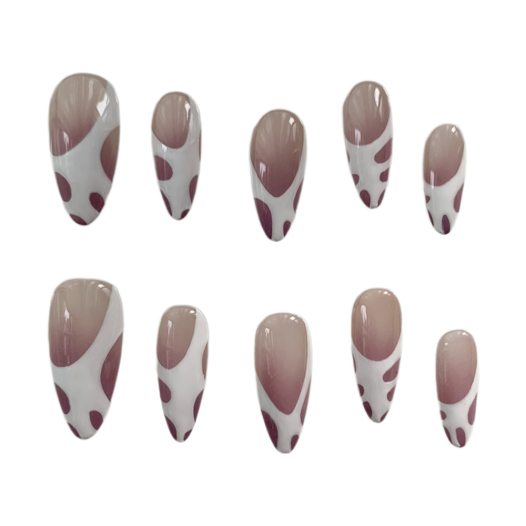 Handgemachte Mandel French Manicure · Press-on-Nägel – Bild 7 | LuxeStyle