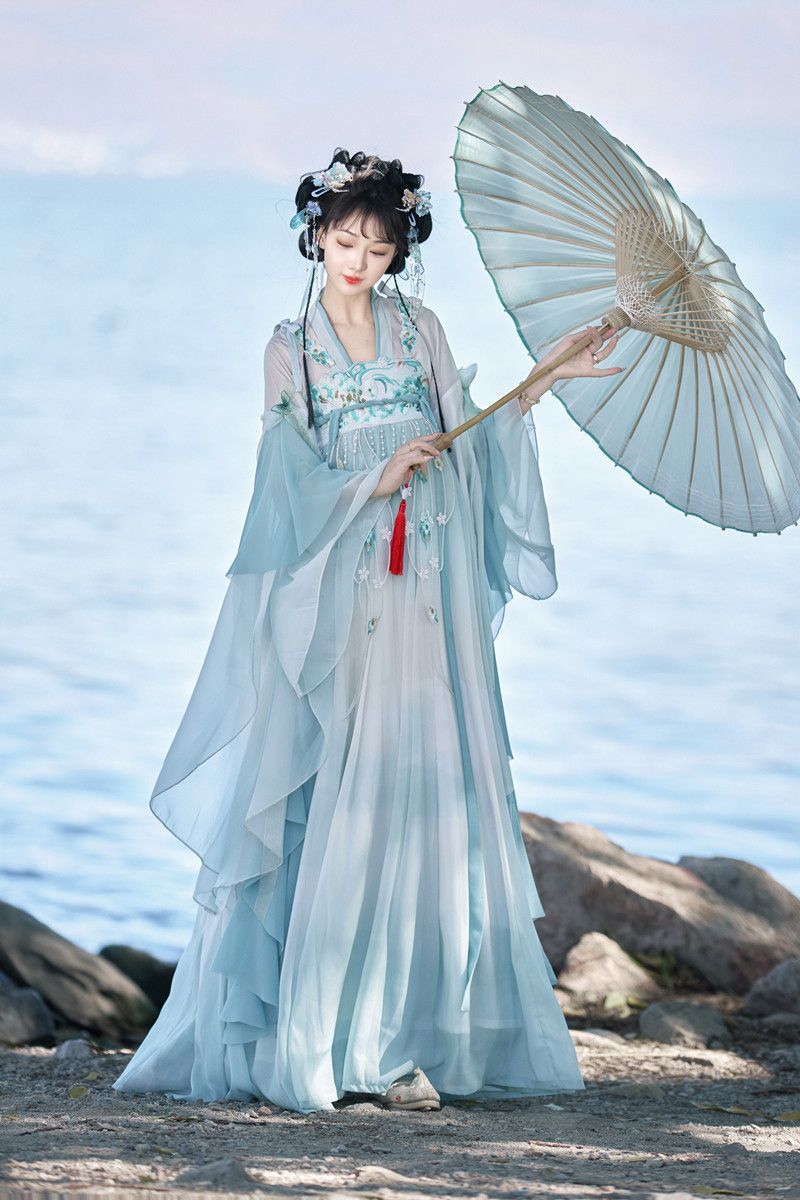 Besticktes Hanfu-Kleid im chinesischen Stil