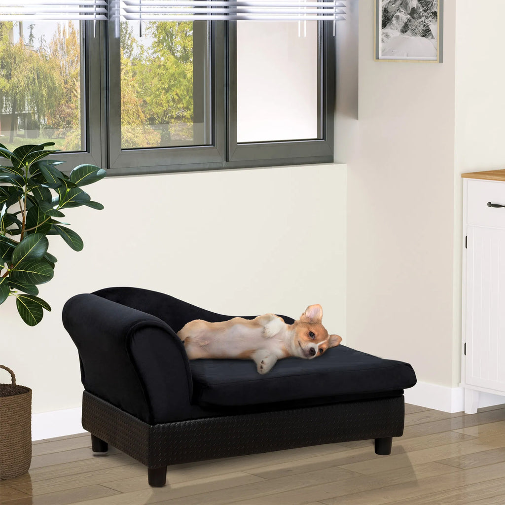 Hundebett mit Stauraum, Schwarz