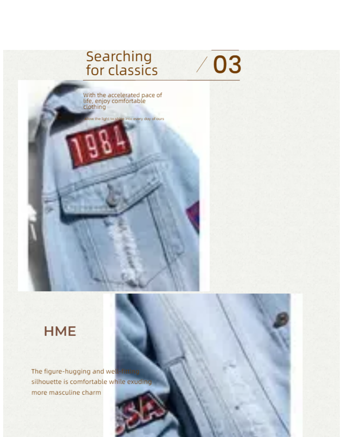 Taillierte Jeansjacke für Herren – Y102S – Ansicht 6
