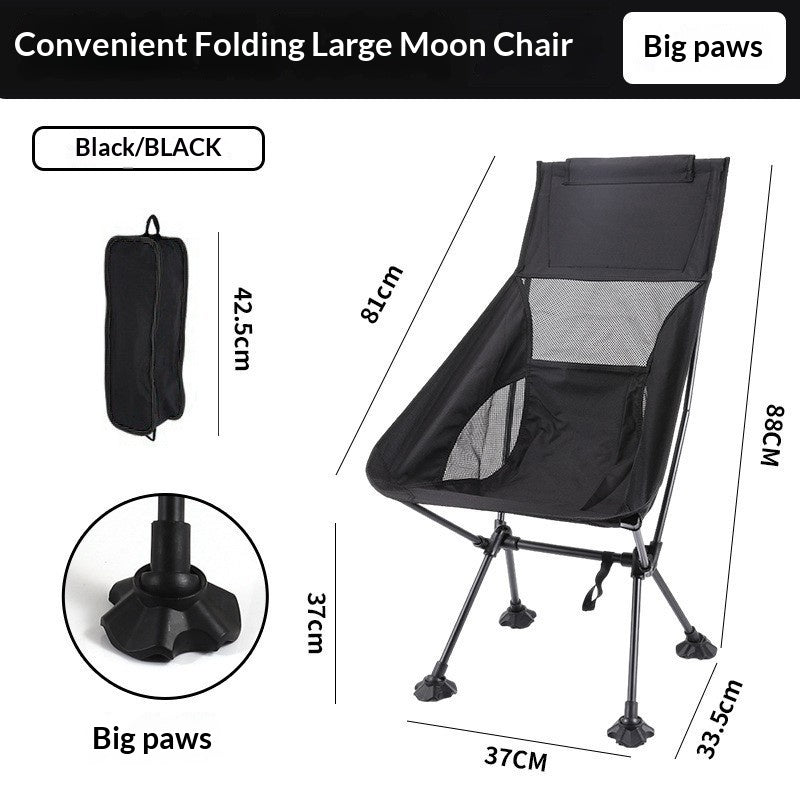Faltbarer Outdoor-Stuhl mit Netzrückenlehne