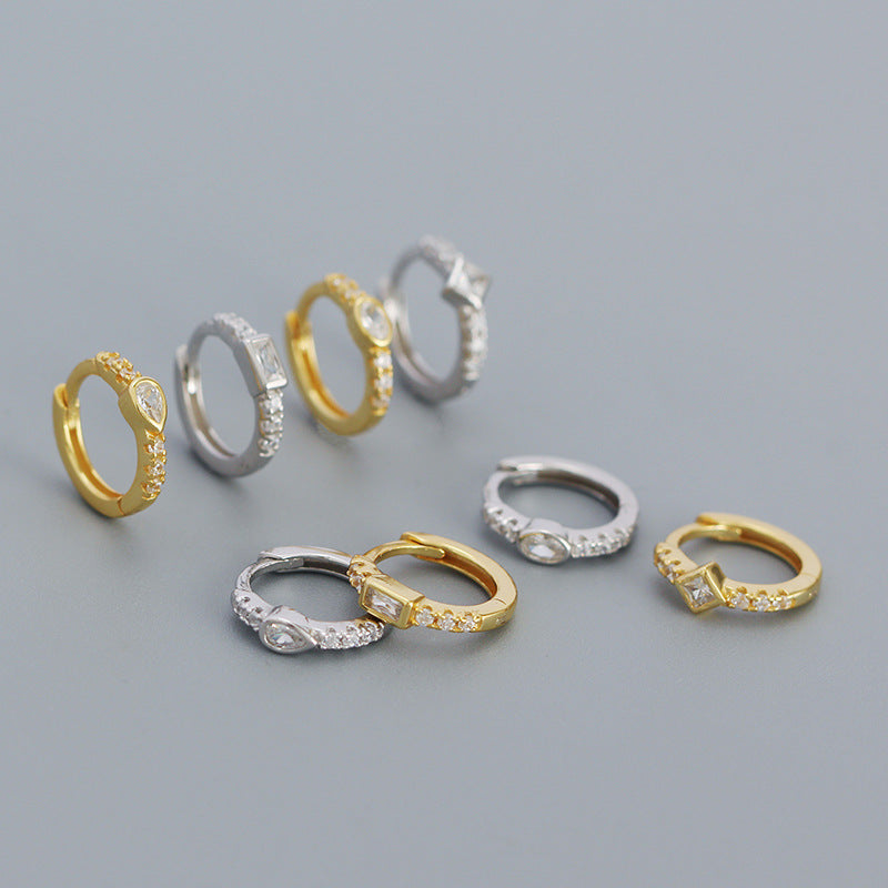 Diamantbesetzte Creolen