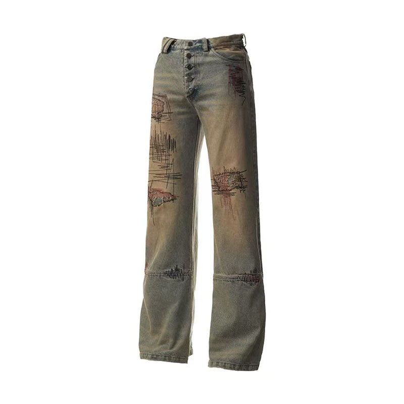 Geradehose aus Stretchfreiem Stoff