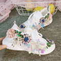Damen Strick-Sneaker mit Keilabsatz