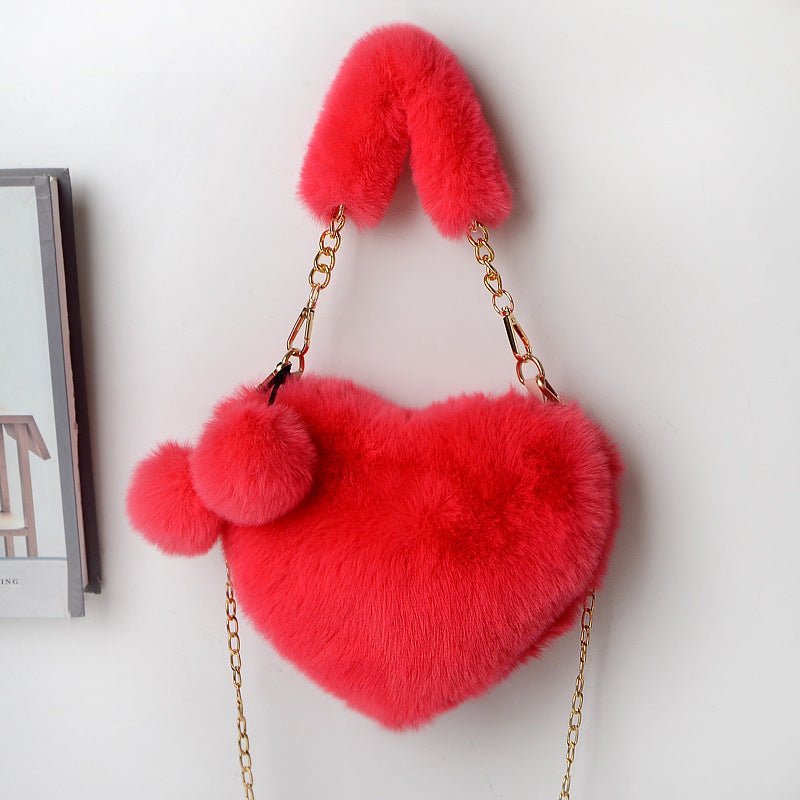 Love Bags Plüsch-Handtasche Herz