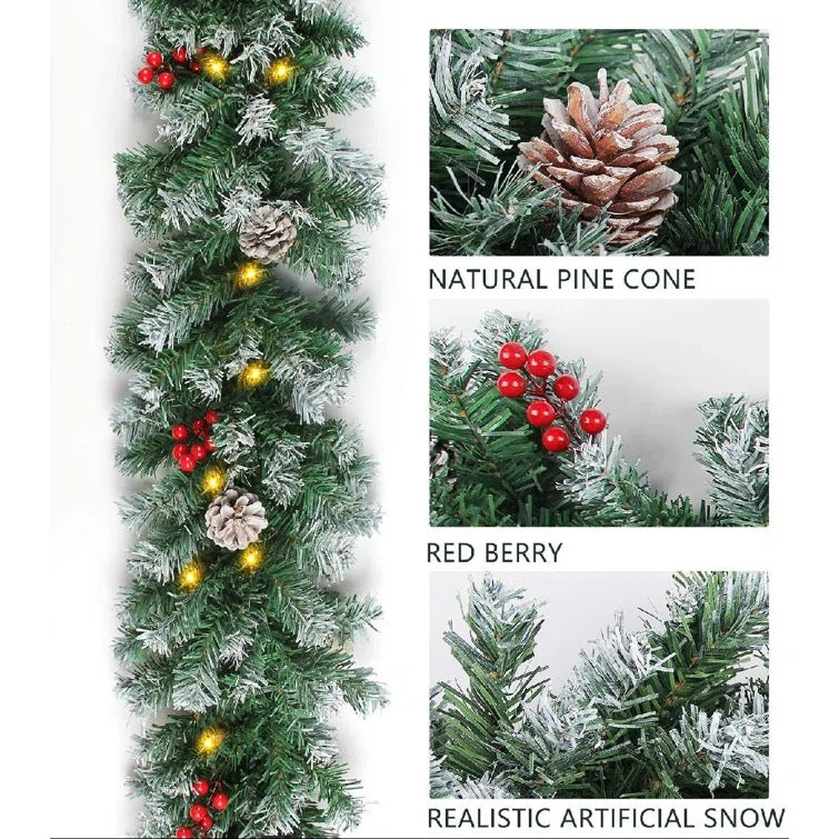 Weihnachtsgirlande mit Kiefernzapfen, 2.7 m | LuxeStyle