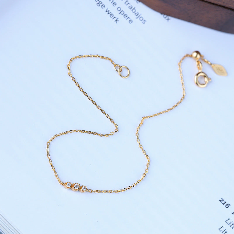 Armband mit drei Diamanten und Wassertropfen – Bild 5 | LuxeStyle