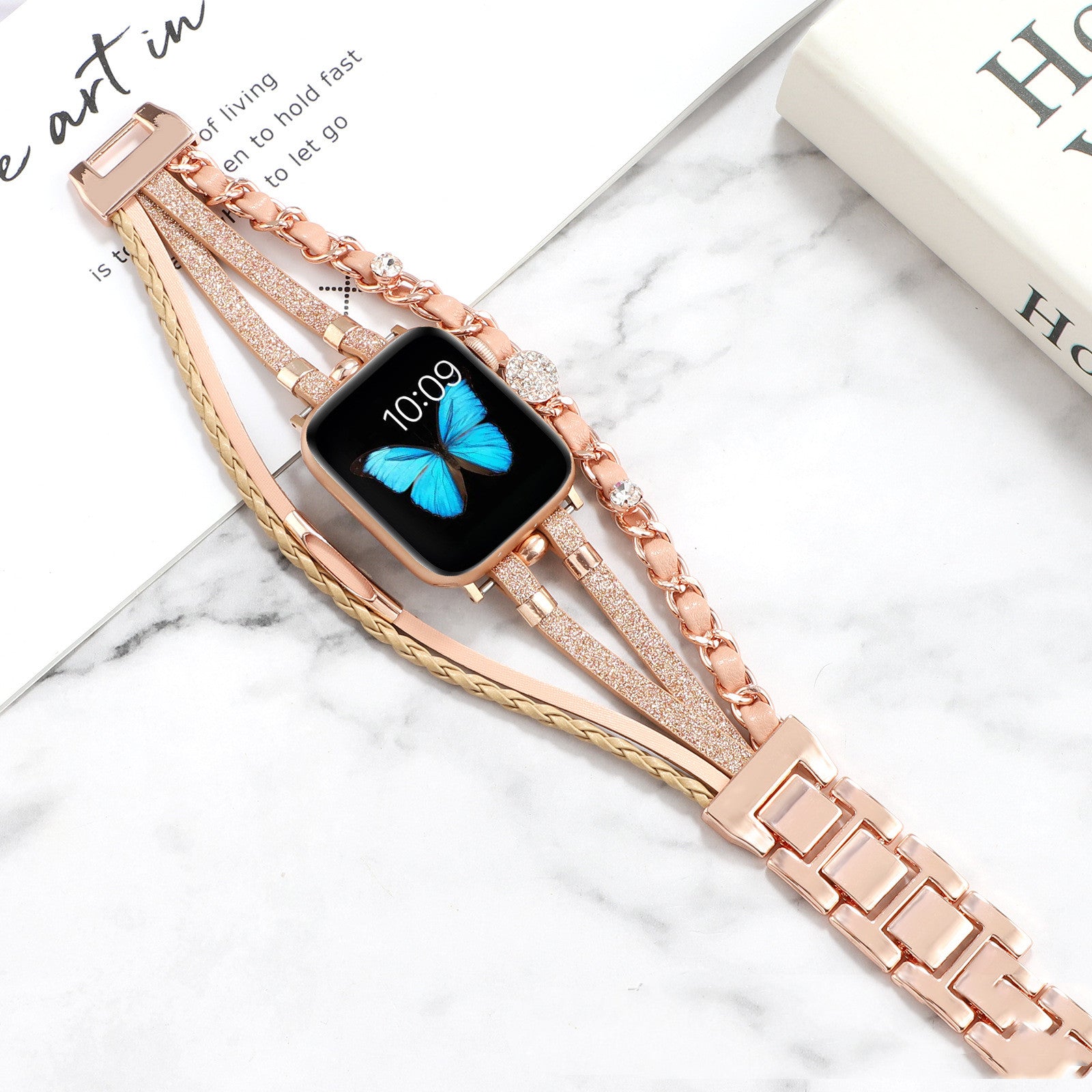 Life Tree Lederarmband für Apple Watch