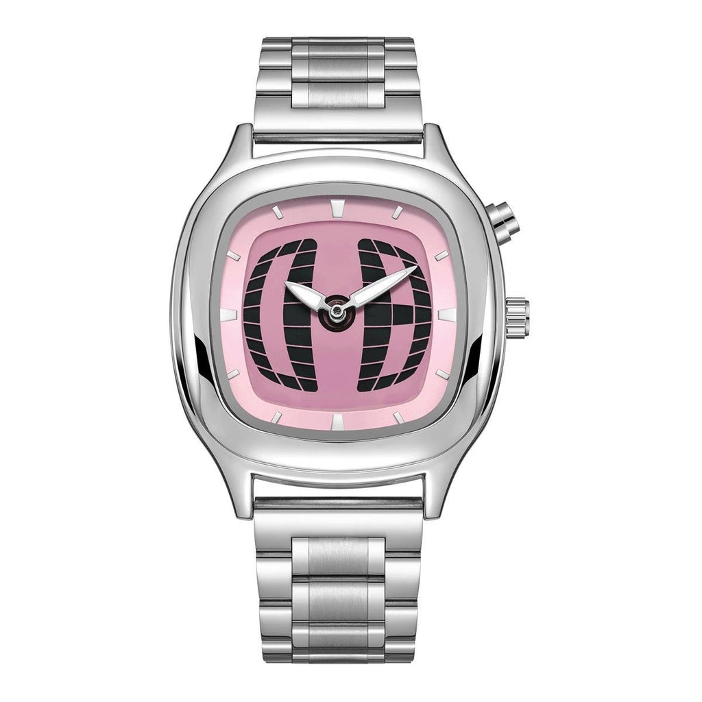 Retro-Armbanduhr Edelstahl