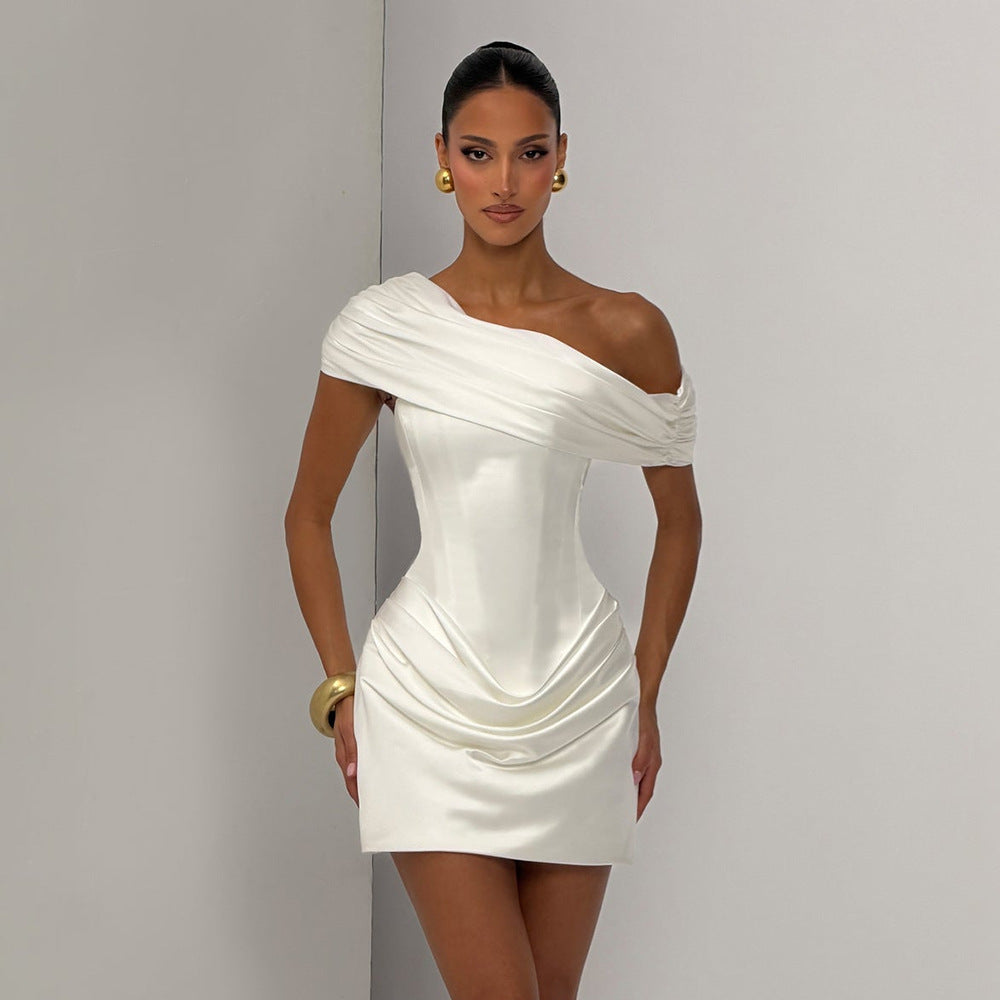 Trägerloses Minikleid mit Raffung | LuxeStyle
