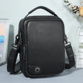 Leder Crossbody Tasche – Herren, schwarz | LuxeStyle