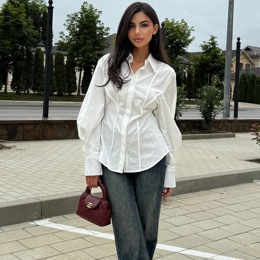 Elegantes Langarm-Shirt für Damen – Bild 5 | LuxeStyle