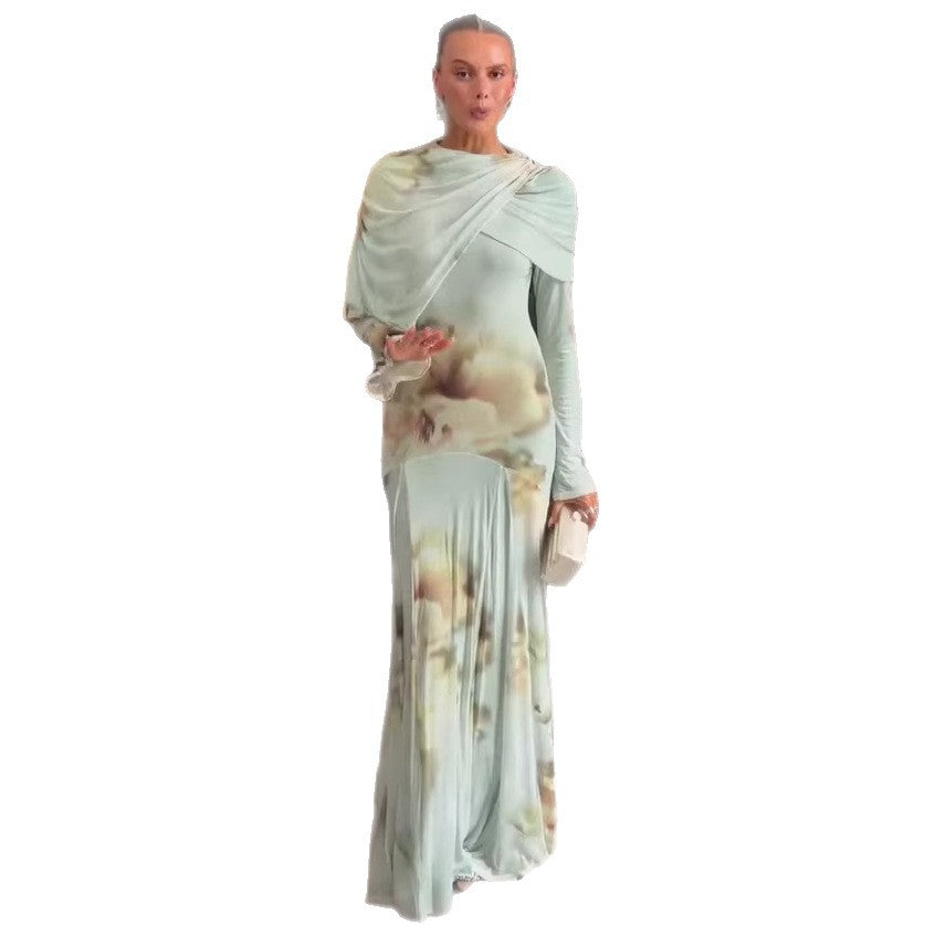 Elegantes Plisseekleid mit Blumenmuster