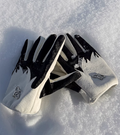 Winterhandschuhe aus Schafsleder mit Krokoprägung
