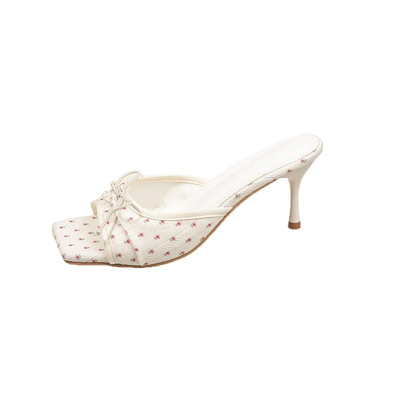 Sandalen mit Schleife und eckiger Zehenpartie – Bild 2 | LuxeStyle
